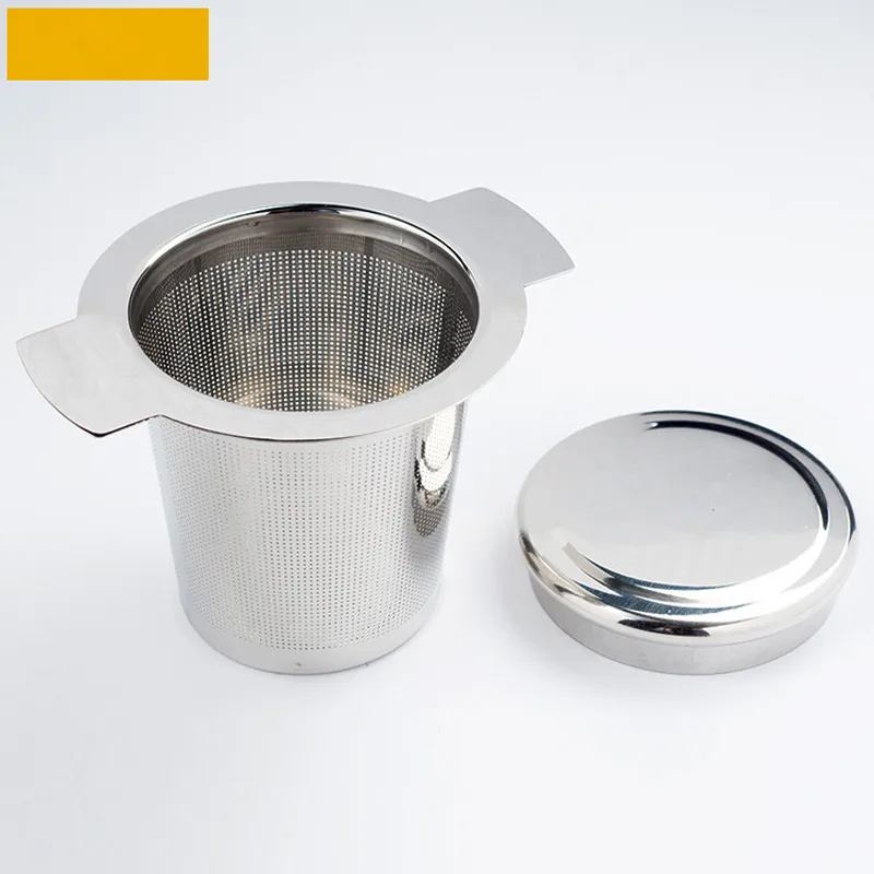 Stainless Steel Mesh Tea Infuser with Lid & Double Handles Wholesale Tea Strainer Tea Filter