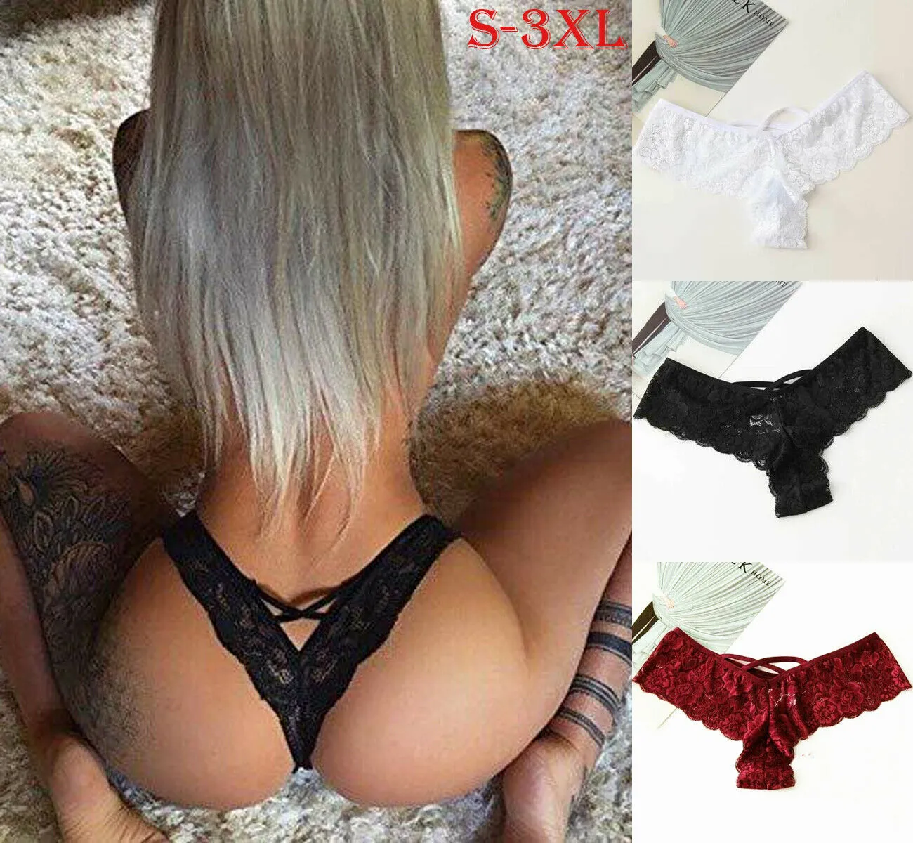 Sexy Thongs Underwear Women Seamless Lingerie Lace Panties Bikini Knickers  G String Underpant Briefs Tanga Female Thong S 3XL J0222483 From 26,06 €