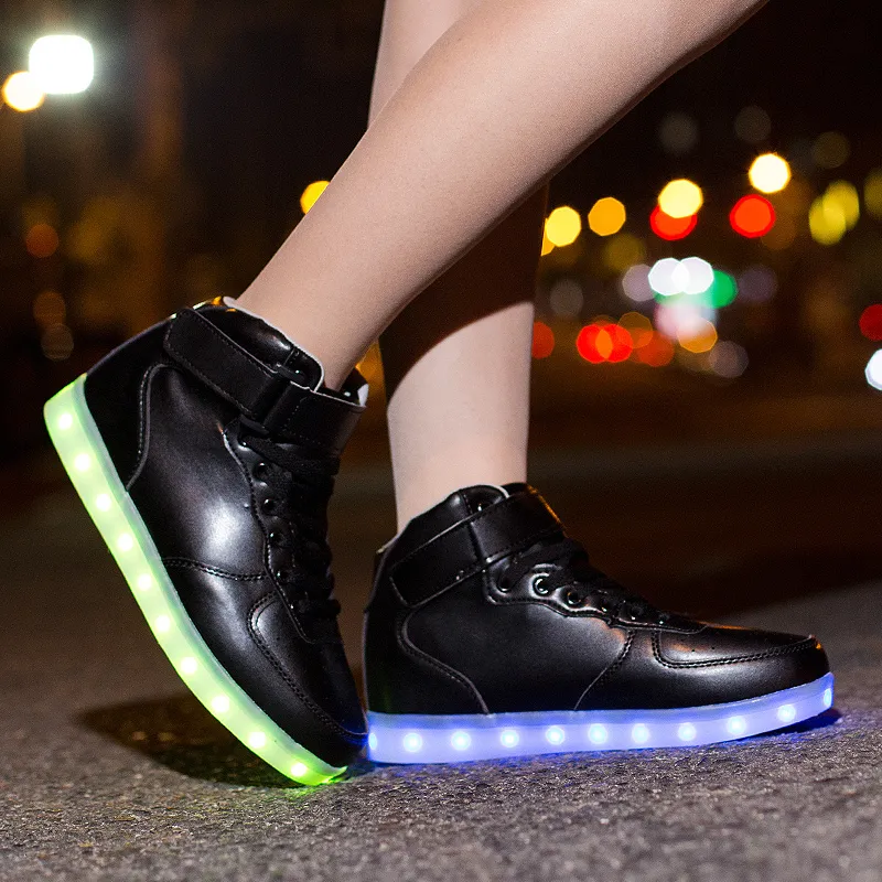 Buy 7 Colors LED Luminous Shoes Women Sneakers Usb Charging Light Shoes  Colorful Glowing Leisure Casual Shoes Size 5 (22.5cm) Online at  desertcartINDIA