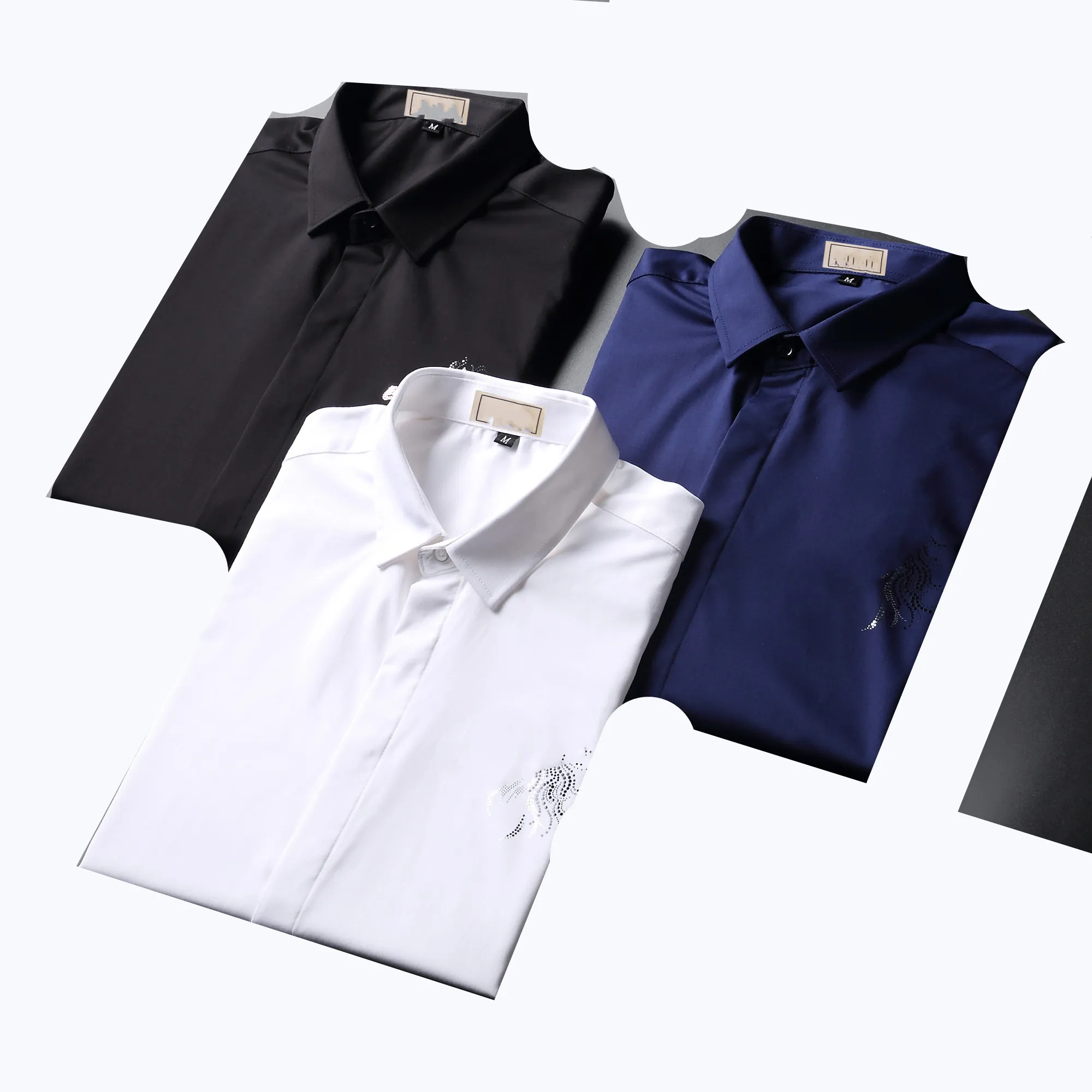 2021 Designer Herren Kleid Business Fashion Casual Hemd Marken Männer Frühling Slim Fit Hemden chemises de marque pour hommes # M-3XLmen17
