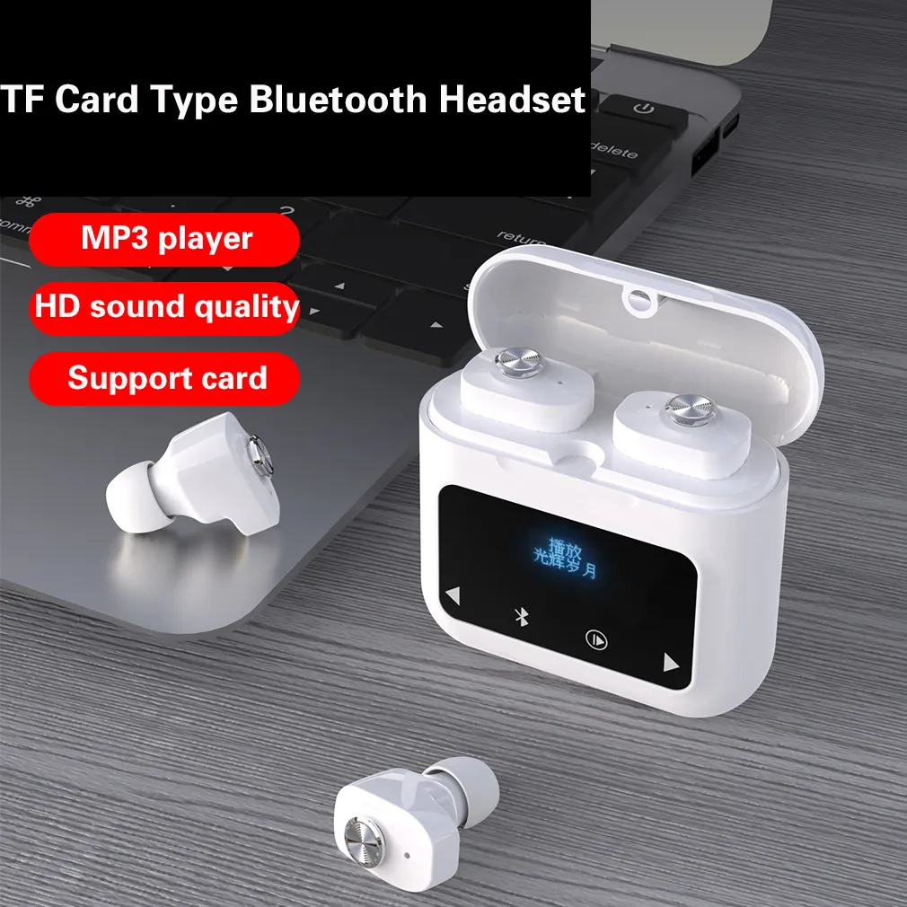 MP3 Smart Bluetooth Наушники могут вставить TF Card True Wireless Sports Headset High-четкости вызова шумоподавления сенсорные наушники
