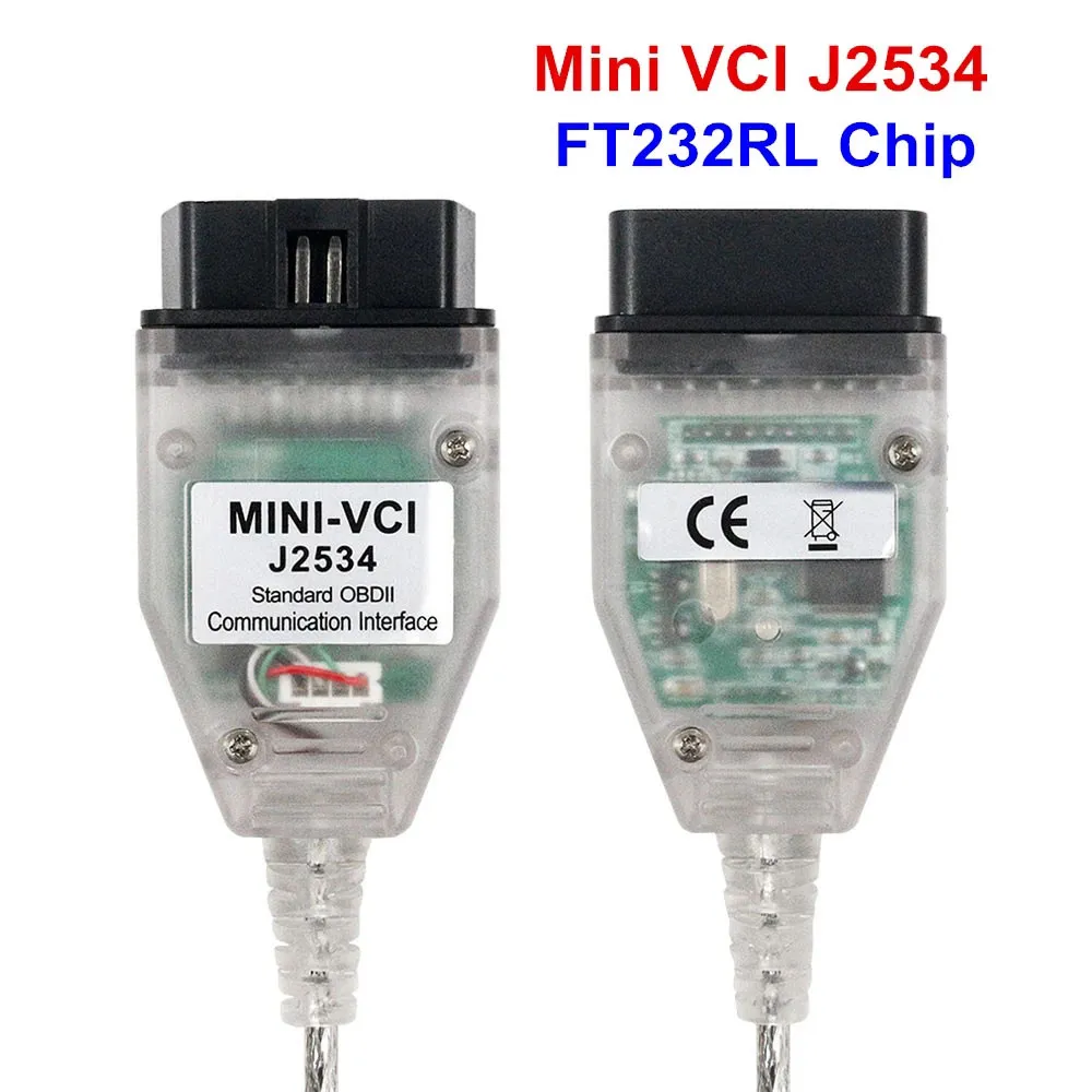 Новейшие автомобильные диагностические инструменты Mini VCI J2534 V15.00.028 для Toyota TIS THSTREAM FT232RL CHIP OBD OBD2 интерфейсные кабели и разъемы