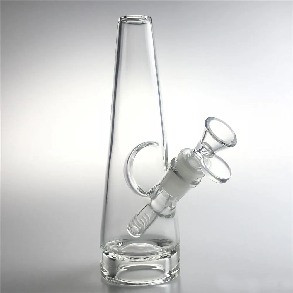 Vintage Pulsar 8inch Glass Bong Water smoking hookah pipe 18mm female Joint Bubbler Heady Oil Dab Rigs with color bowl