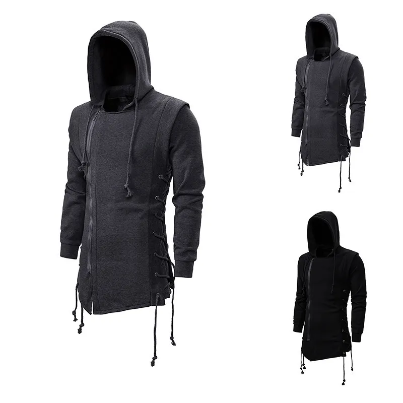 Assassin Creed Sweatercoat Dark Tie Con Capucha Abrigo Suelto