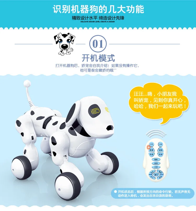 Birthday Christmas Gift RC walking dog 2.4G Wireless Remote Control Smart Dog Electronic Pet Educational Children`s Toy Robot Dog (3)