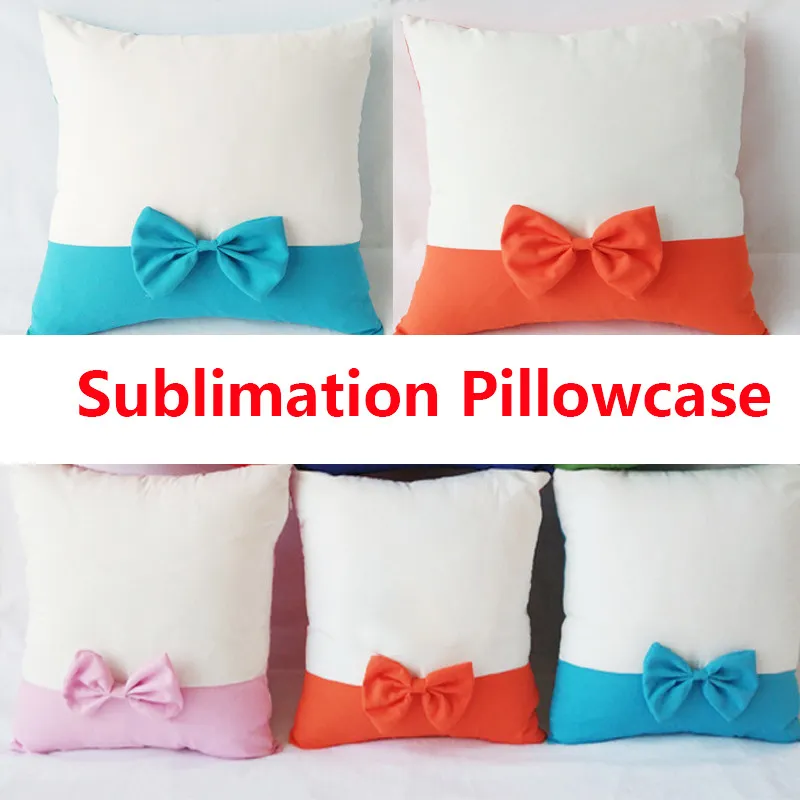 White Sublimation Colorful Pillow Covers Peach Skin Velvet Throw Sofa  Cushion Covers With Bow For Christmas Decor From Kevinliu2765, $0.93