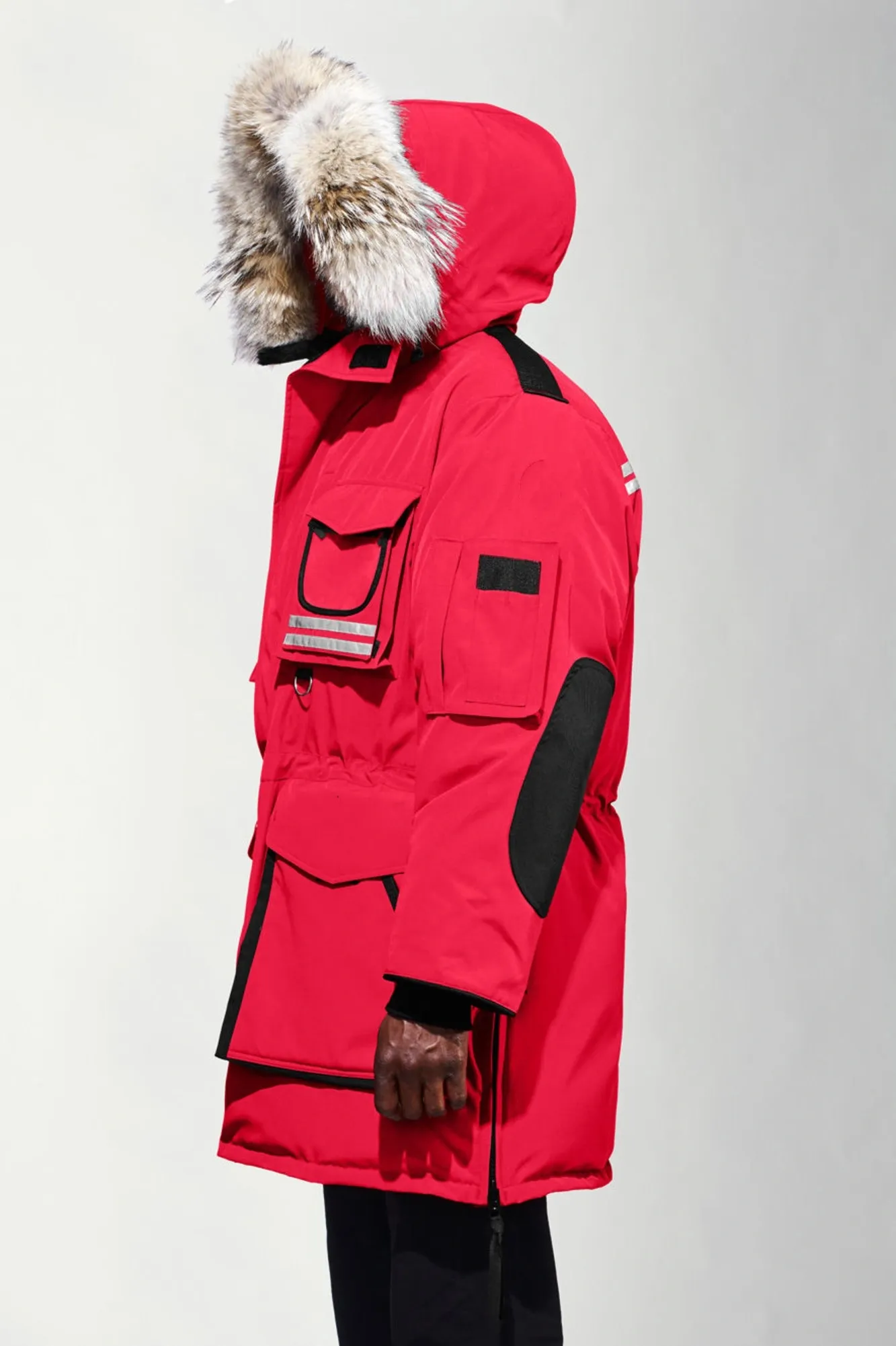 2 Farben Schneemantra Down Jacken mit Kojotenfellverkleidung halten Warmmenüte im Parkas mit YKK Reißverschluss 100% Nylonfutter