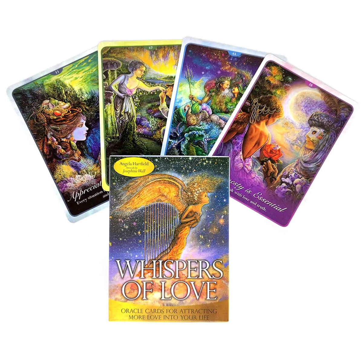 Chuchotements d'amour carte Oracle cartes de Tarot et guidage PDF pont de Divination fêtes de divertissement jeu de société 50 pièces/boîte