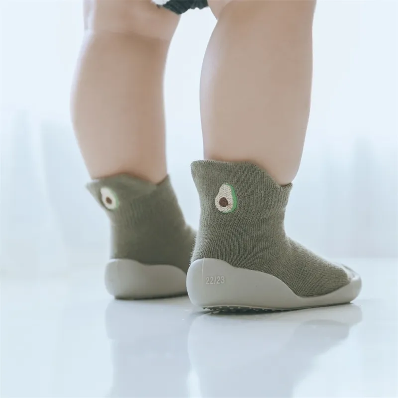 Soft Rubber Sole Toddler Sock Shoes Non Slip Floor Socks For Baby