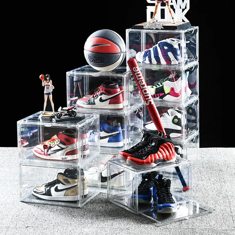 Drop Front Shoebox Plastic Clear Shoe Storage Clear Shoes Boxes