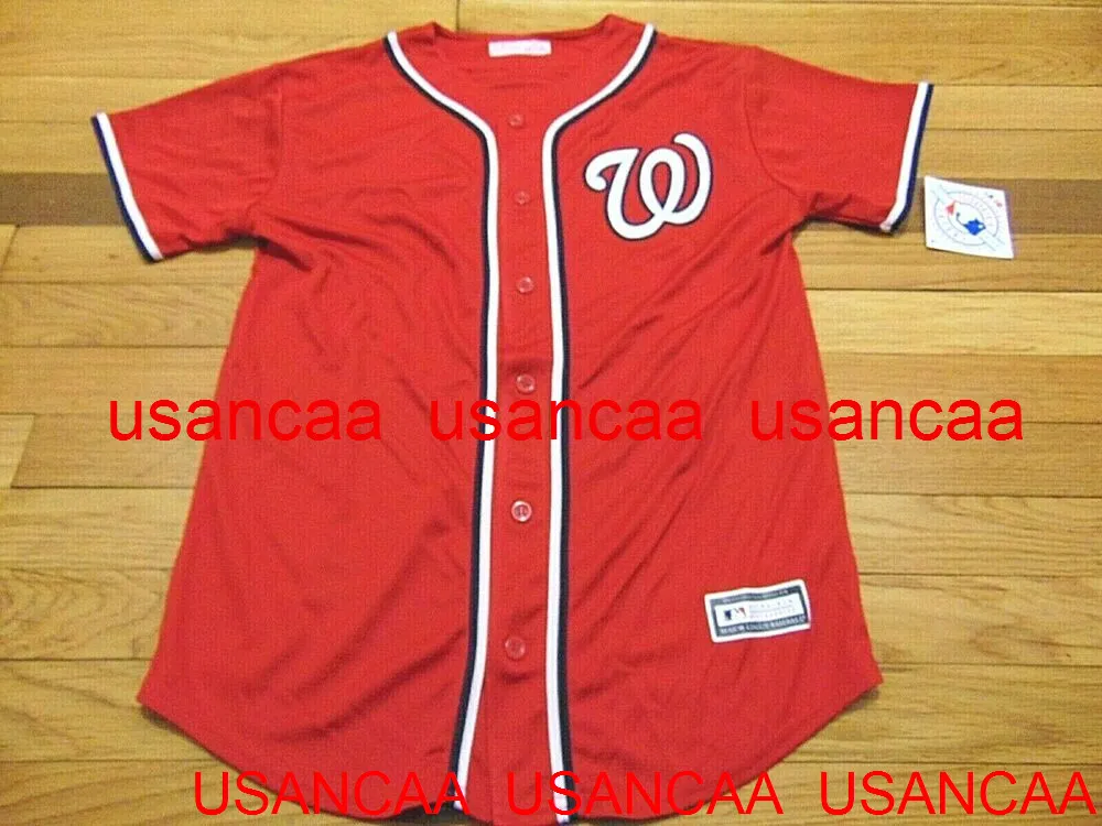 Gestikte Max Scherzer Cool Base Jersey Throwback Jerseys Men Women Youth Baseball XS-5XL 6XL