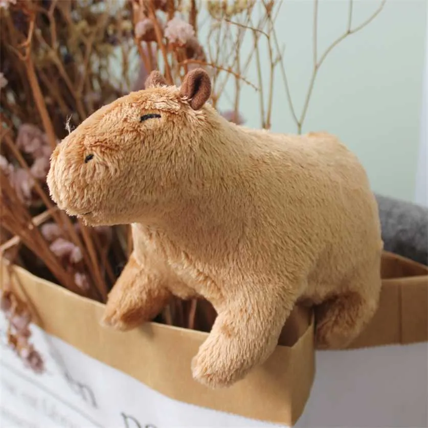 Simulation Animal Capybara Jouets En Peluche Mignon Peluche Poupées En Peluche Doux Animaux Enfants Enfants Peluche Cadeau De Noël 220210