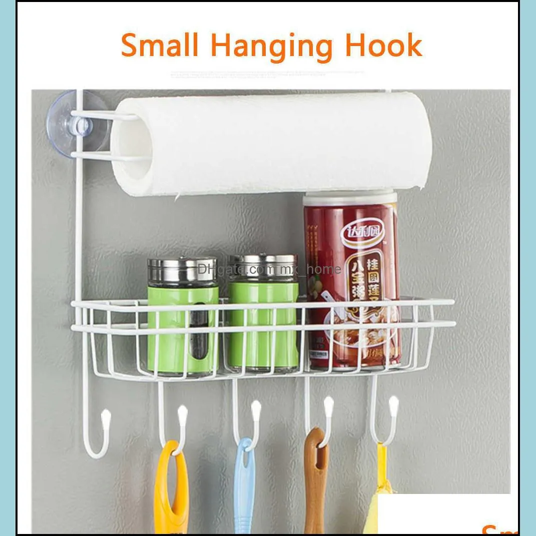 Refrigerator Rack Side Shelf Multi-Layer Fridge Sidewall Holder Multifunctional Kitchen Organizer Shelf Household Hanging Hook A0603