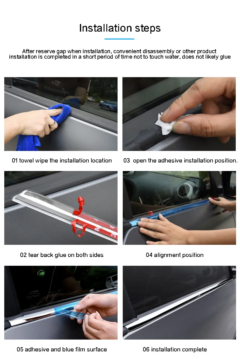 Stainless Steel Car Window Trim Exterior Decorative Strip For Mercedes