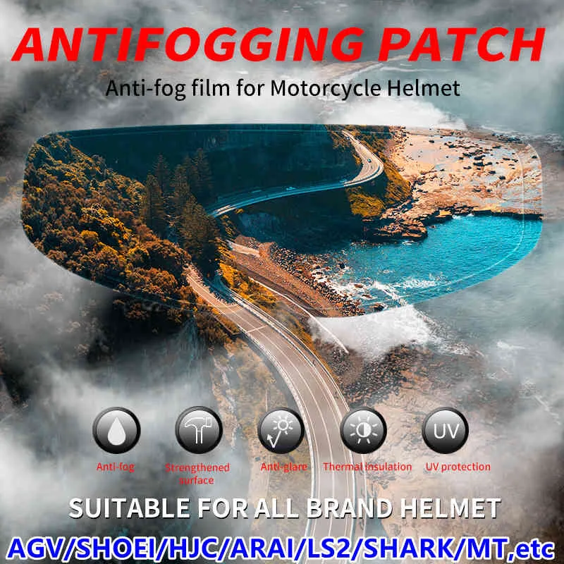 Patch antibuée universel pour casque de moto, visière, lentille