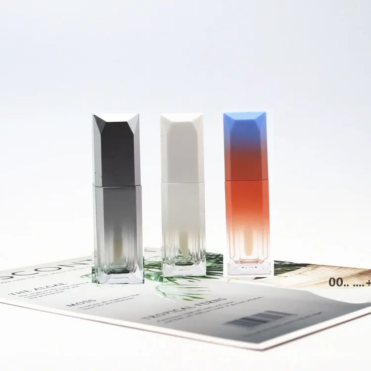 5ml gradient cor lipgloss frasco de plástico recipientes vazios labelo labelo tubos de brilho cílios recipiente rrd10888