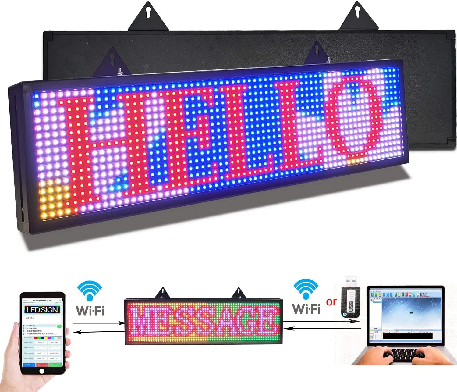 12v Programmierbare Auto LED Display Werbung Scrolling Nachricht