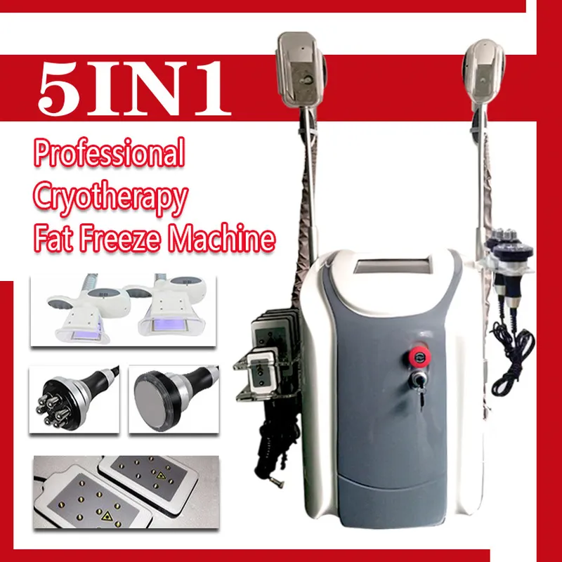 Cryolipolysis Fat Freezing Machine Slimming 40K Ultraljud Cryoterapi Face/Body RF 6 Pads llllt Lipo Laser Machine #0211