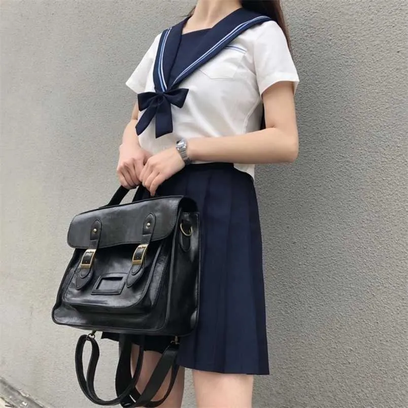 zaini da donna vintage preppy zaino da studente stile coreano borsa a tracolla femminile multifunzionale da donna scuola 202211