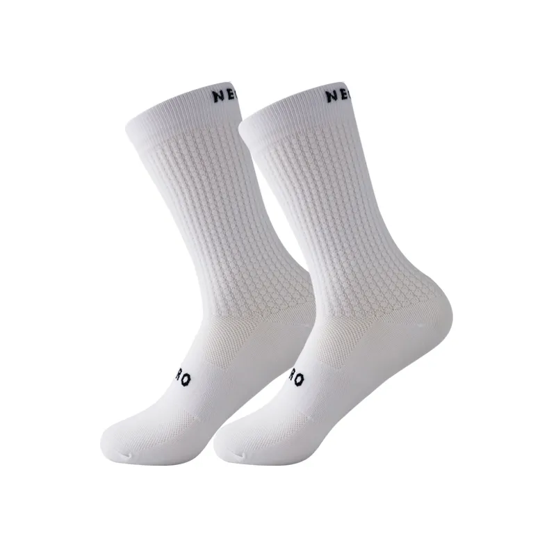 Nouvelle équipe de vélo Aero chaussettes sans couture anti-dérapant chaussettes de cyclisme chaussettes de vélo de route en plein air course vélo Compression Sport Sock208e