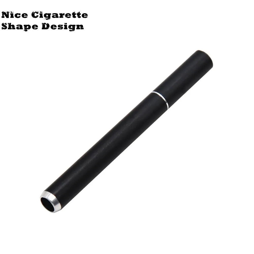 Newest Multiple Cigarette Holder Aluminum One Hitter Smoking Herb Pipe 78MM Metal Tobacco Cigarette Dugout Pipe Accessories Pocket Size Dry