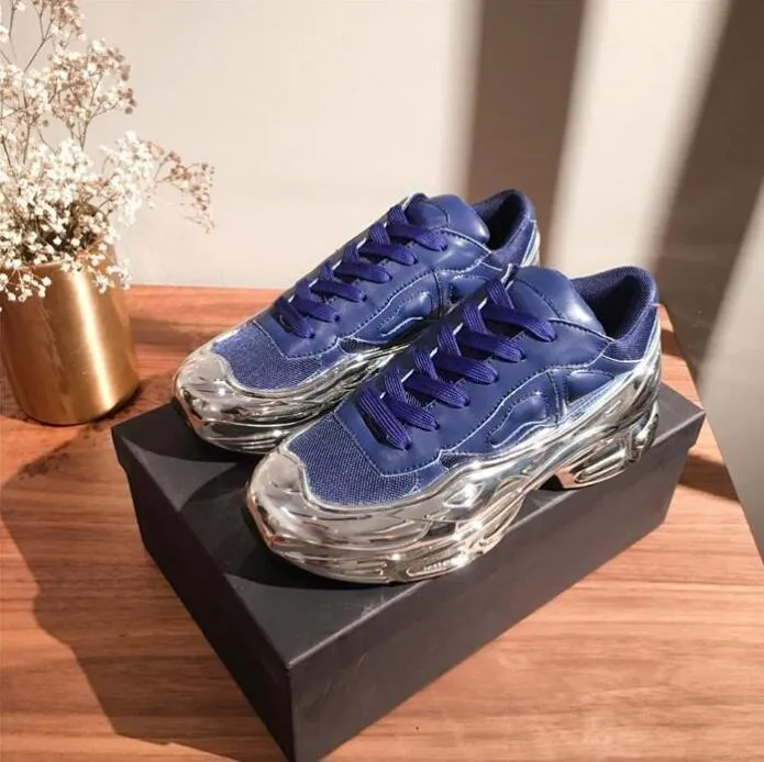 RAF Fashion Originals RAF Simons OZWEO Casual schoenen III MEN MEN DRAMEN Kunky Metallic Silver Sneaker Dorky Trainers Outdoor Sneakers Sports 35-45 H812