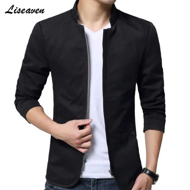 Liseaven Jacket Hommes Mode Casual Mens Sportswear Outdoor Bomber Top Coat Vestes Manteaux Plus Taille M- 5XL 210909