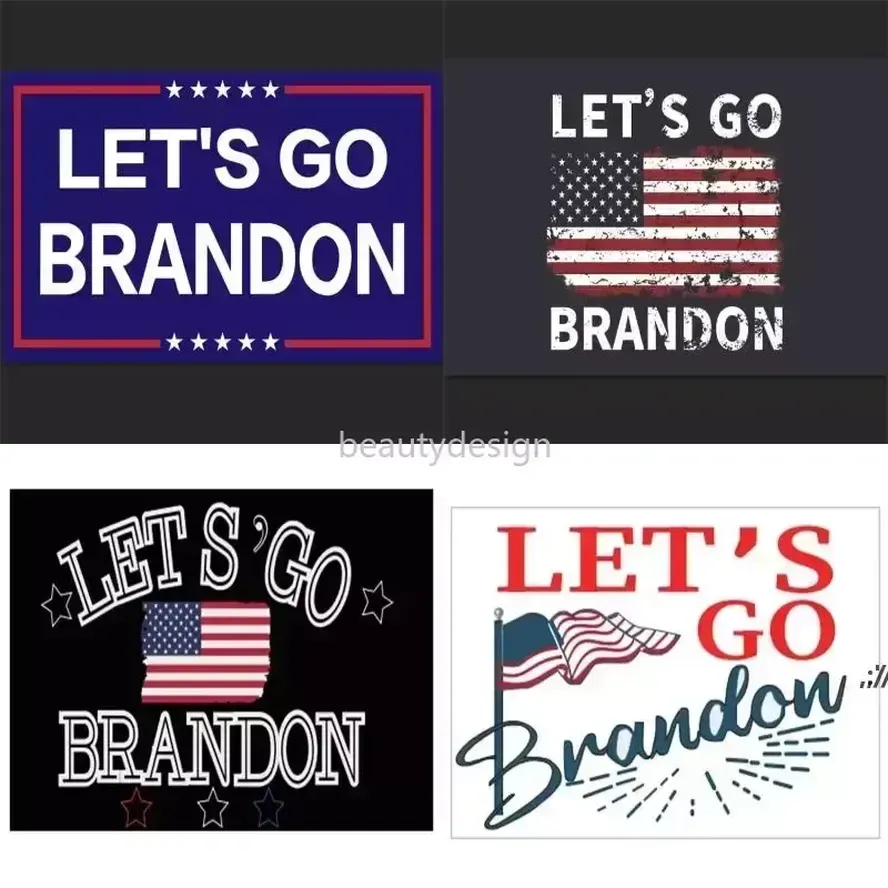 جديد!!! Go Brandon Banner Flag 90 * 150CM في الهواء الطلق في الأماكن المغلقة حديقة صغيرة حديقة واحدة مخيط البوليستر WHT0228