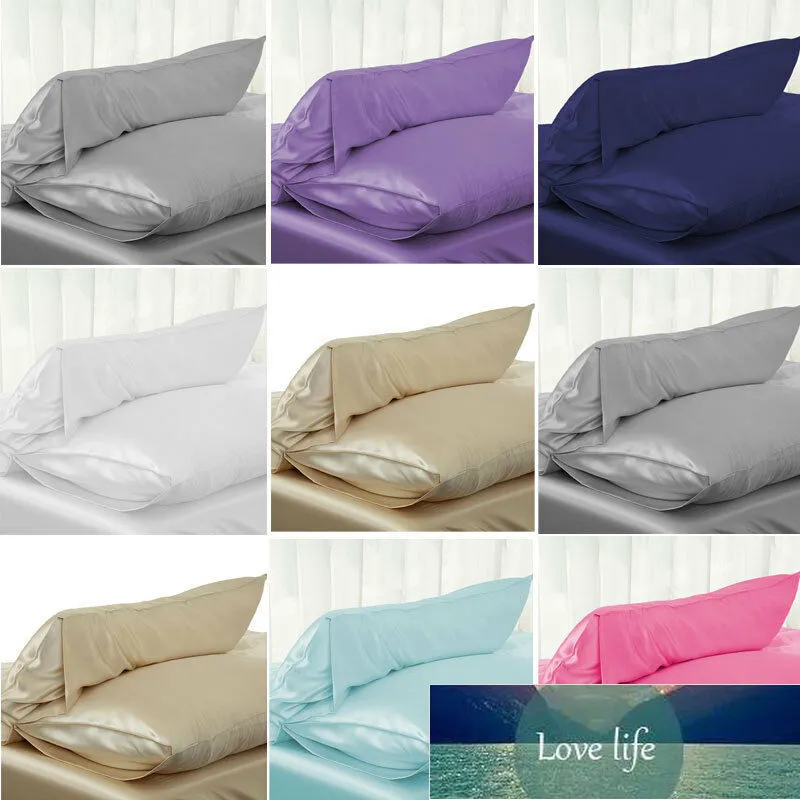 Silverline Satin Pillowcase - Queen/Standard Size (19x29"), Silky Smooth For Hair & Skin - Multiple Colors
