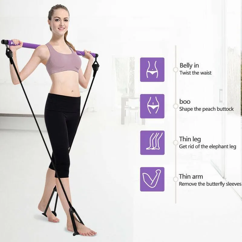 Bandes de résistance 2021 mode tendance unisexe Portable Pilates barre bâton bande gymnastique maison Fitness complet Sport exercice accessoires