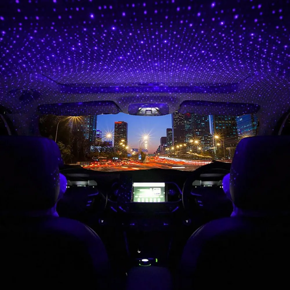 Voiture Lumière Ambiante Voiture Starry Usb Modifié Toit Intérieur Décor  Lumière Star Ciel Plafond Projecteur Installation Gratuite Lampe  d'atmosphère