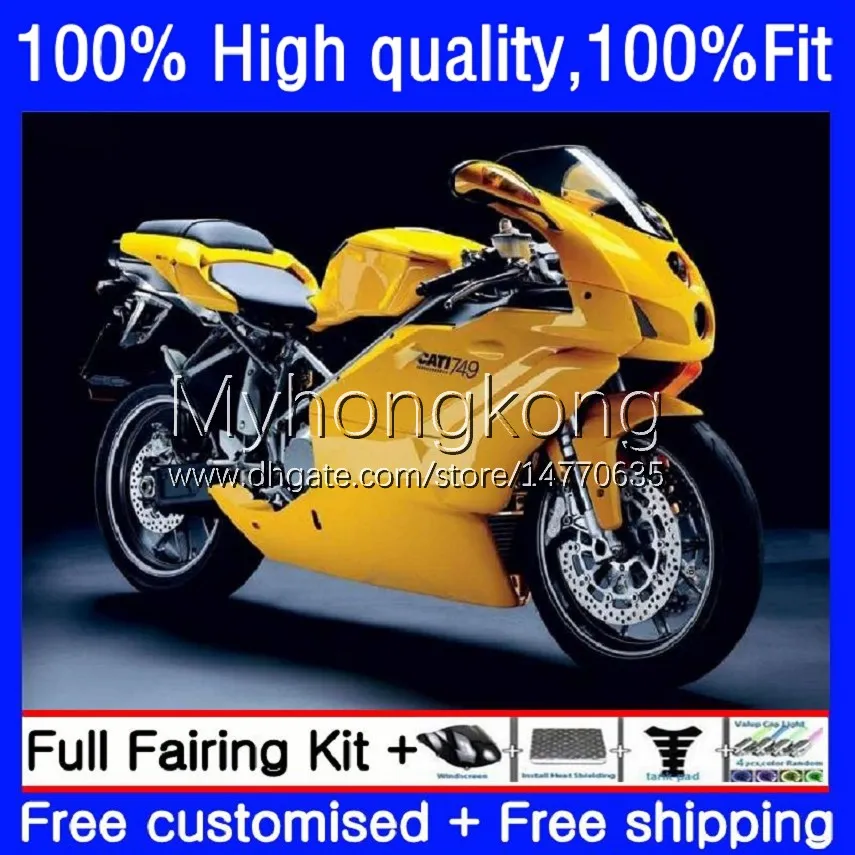 Feedings de Molde de Injeção para Ducati 749-999 749S 999S 749 999 Bodywork 03-06 15NO.36 749 999S R 03 04 05 06 749R 999R 2003 2004 2005 2006 OEM Bodys Kit Factory Yellow