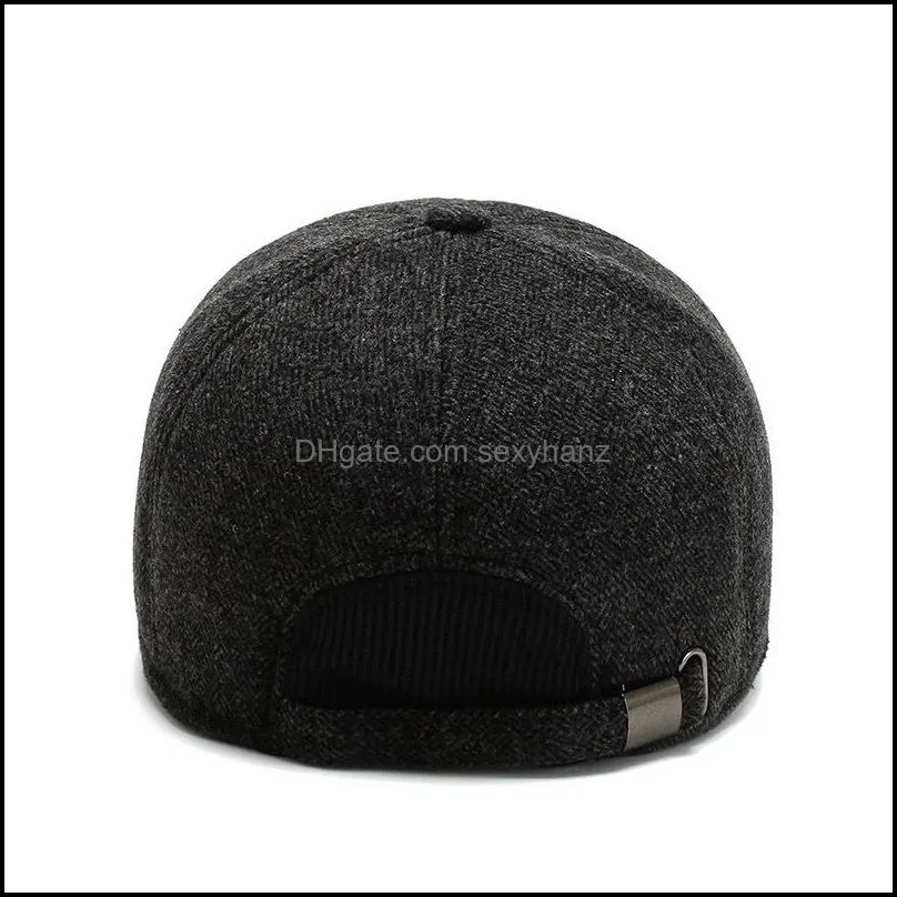 Winter new cotton basball stitching men`s autumn and winter cap warm cold-proof ear protection hat GWE9851