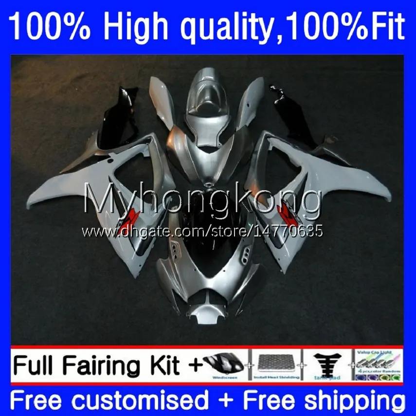 Suzuki GSX-R750 K6 GSXR-750 GSXR600 2006 2007 바디 21NO.83 GSXR 실버 화이트 600 750 CC GSX-600 06-07 GSXR750 600CC 06 07 OEM 페어링