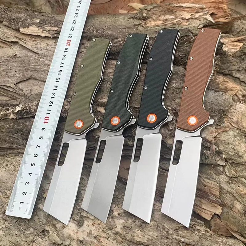 Tunafire GT955 flipper quick open Ball Bearing Folding Knife Micarta handle D2 steel blade Outdoor Camping Survival Knife Tool