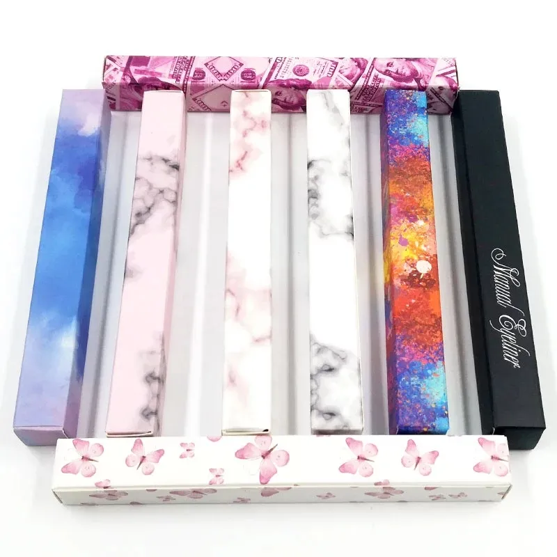 1.7*14.5cm Silver/Holographic Shiny Eyeliners Packaging Paper Boxes Lipstick Pen Box Eyeliner Box For Makeup