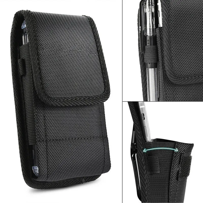 Sport Nylon Belt Clip Holster For IPhone 3.5 6.3 Inch Universal Fit