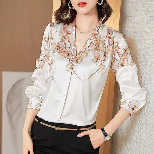 Blusas de seda blancas mujer clearance