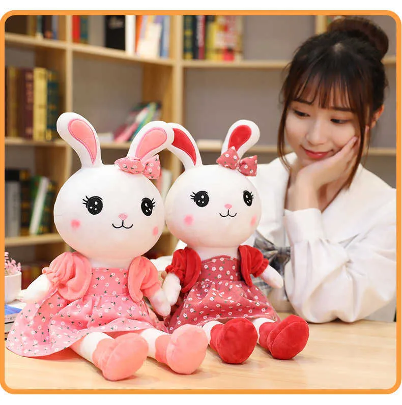 Rabbit Plush Toys Soft Kawaii Bunny Stuffed Dolls For Kids Cute Baby ...