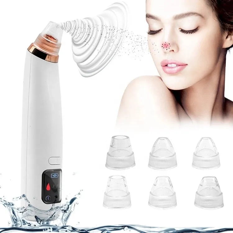 Electric Heated Blackhead Remover Face Dark Spot Removal Vacuum Suction USB Charger Acne Remove Extractor Facial Pore Clean Tool For Skin Care