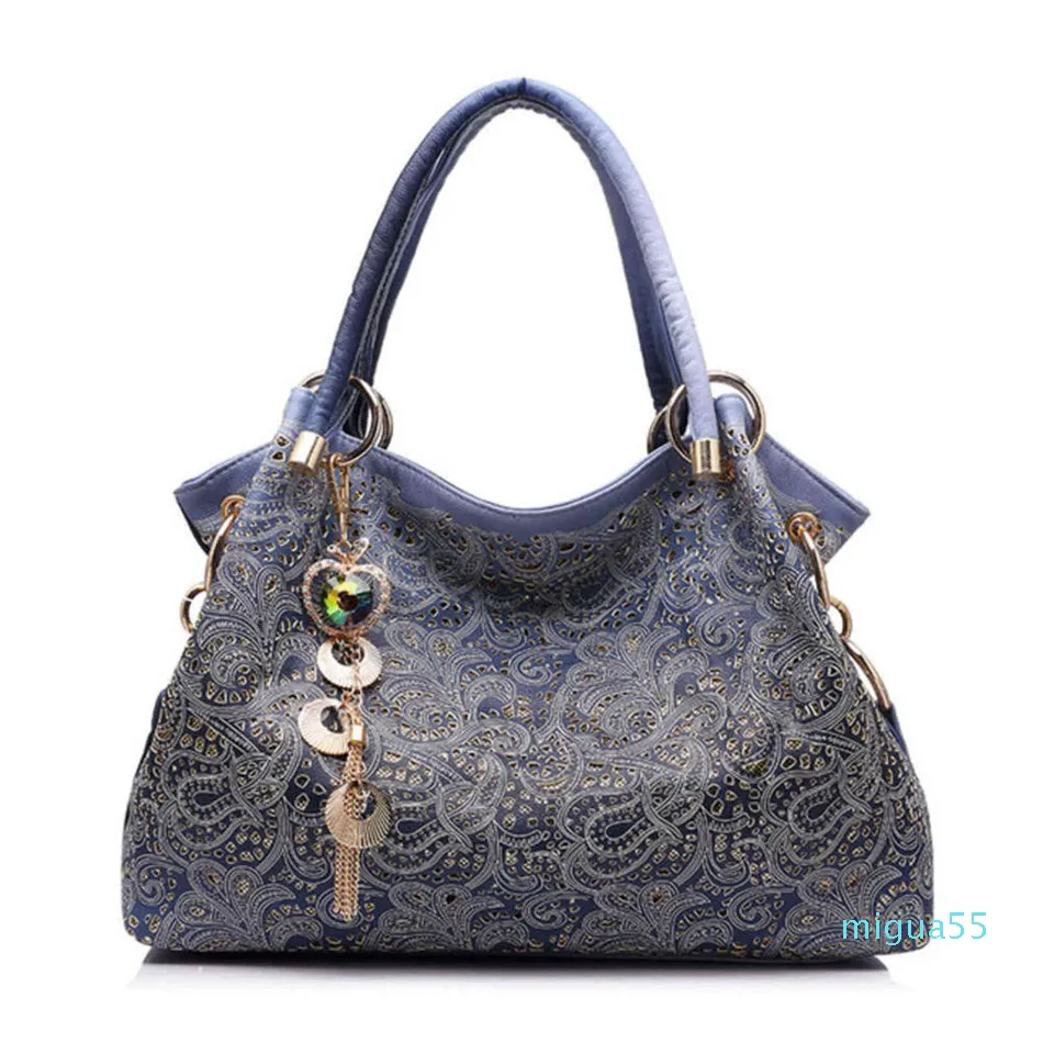 fashion Female Bags for Women Hollow Out Ombre Handbags Floral Print Shoulder purse Ladies Tote Tassel Top-handle wallet