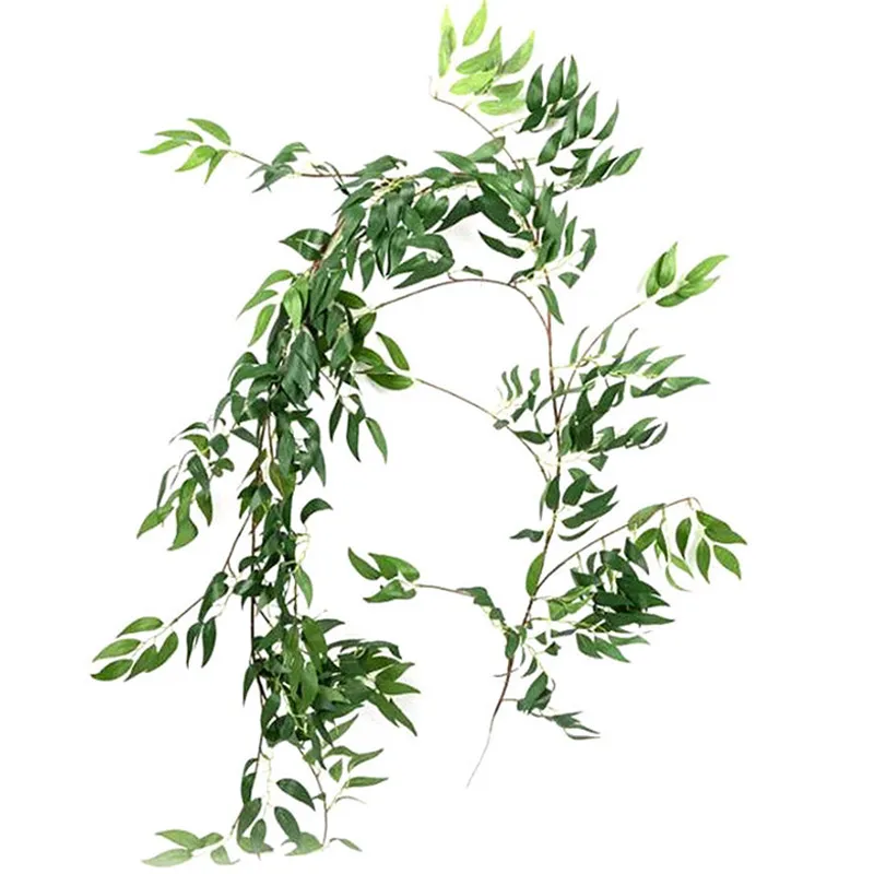 Kunstmatige nep wilg opknoping zijde blad plant 1.7m tuin decoraties bruiloft boeket thuis pijp decor