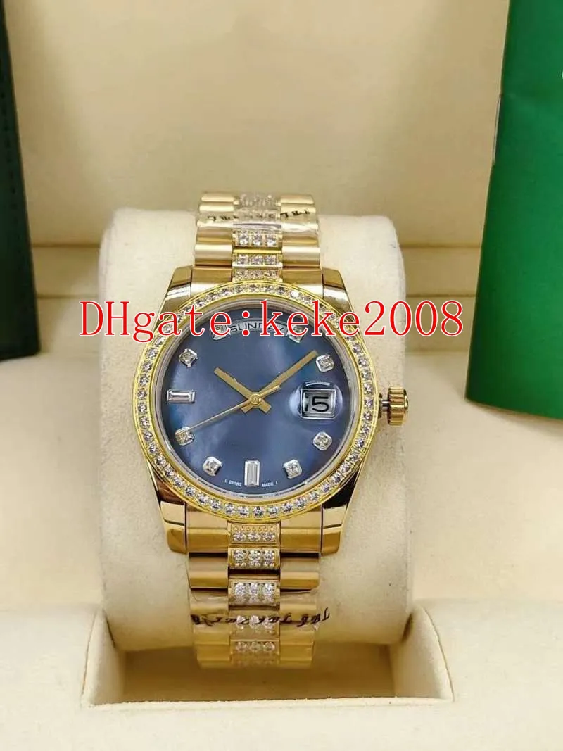 2 colors Fashion Unisex Watches Wristwatches 36mm 128348RBR 128348 Yellow gold Dark gray Dial Diamond 2813 Movement Automatic mechanical Mens Ladies Watch