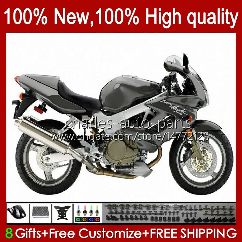 Body For HONDA Grey black VTR1000F SuperHawk VTR 1000 VTR-1000F 1997 1998 1999 2000 2001 2002 2003 2004 2005 51No.111 VTR1000 F 1000F 97 98 99 00 01 02 03 05 OEM Fairing