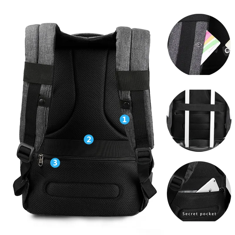 Tigernu Mens Anti Theft Backpack Shockproof 15.6 Laptop Bag 