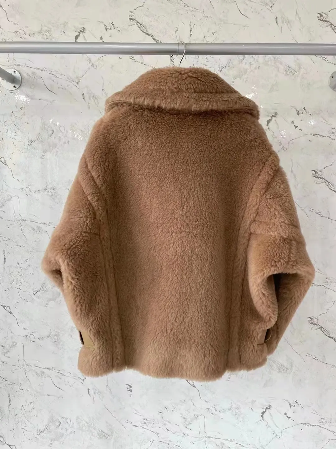 Alpaca Wool Coatsigan with Fur and Silk