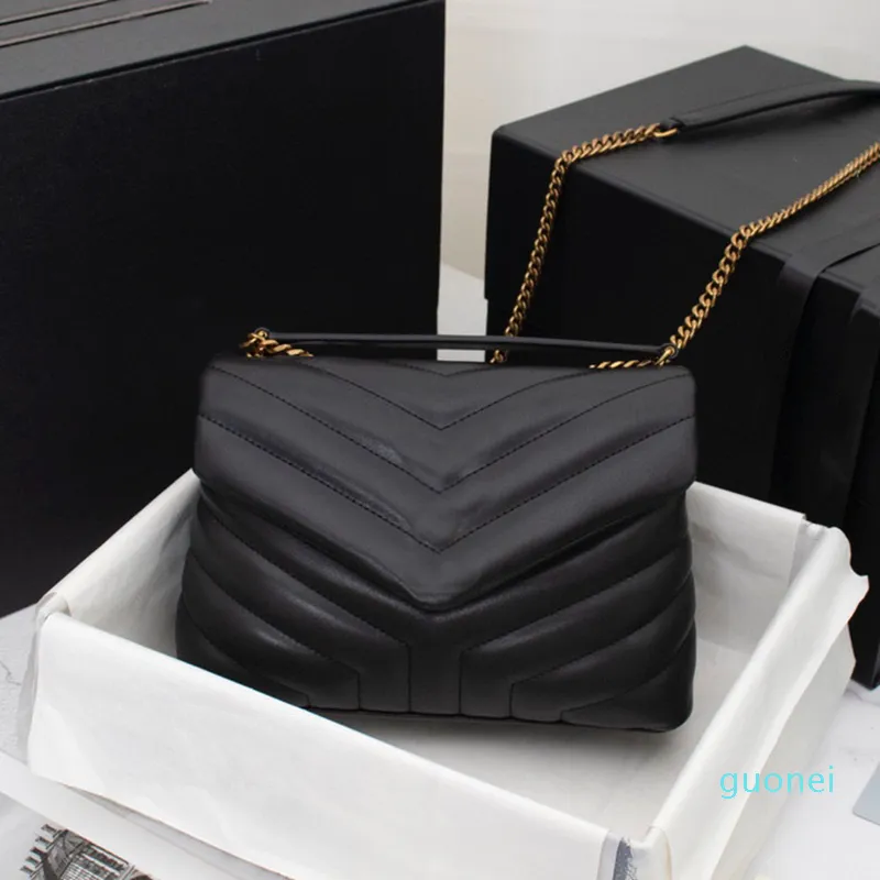 2021 sacs à bandoulière sac à bandoulière dames luxe chaîne or et ruban mode cuir véritable haute capacité multi-style avec l'origi
