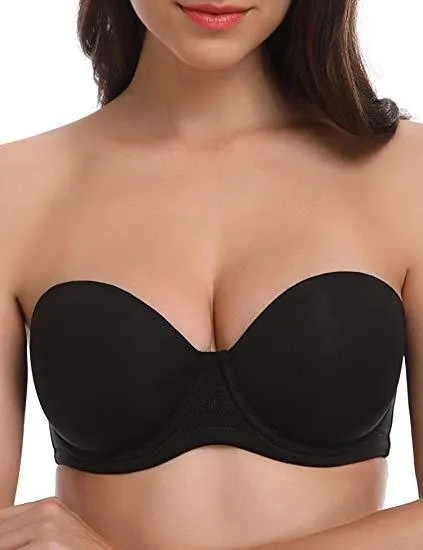 WingsLove Womens Strapless Full Figure Wireless Strapless Bra With  Underwire And Multiway Contour Plus Size Red Carpet From Lqbyc, $26.88