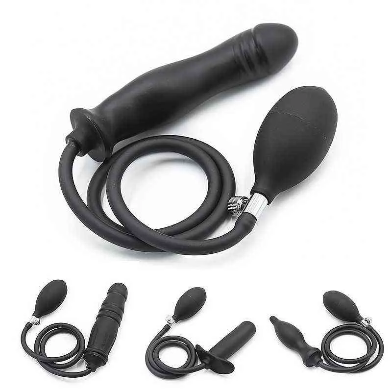 Anal toys Dilator Inflatable Plug Dildo Expandable Pump Vagina Adult Sex Toys Men Women Gays Huge Balls Butt Plugs 1125