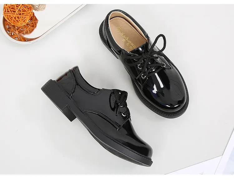 Boys Leather Shoes Black